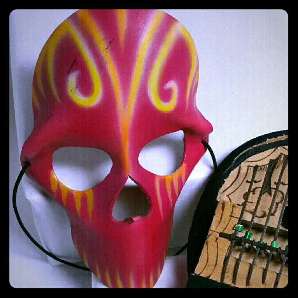 Handmade Pink Leather Mask